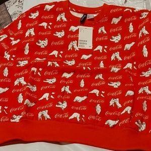 New H&M Coca Cola logo sweater